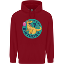 7th Birthday Dinosaur T-Rex 7 Year Old Childrens Kids Hoodie Red