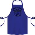 7th Wedding Anniversary 7 Year Funny Wife Cotton Apron 100% Organic Royal Blue