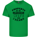 7th Wedding Anniversary 7 Year Funny Wife Mens Cotton T-Shirt Tee Top Irish Green