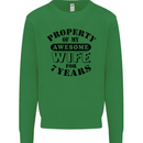 7th Wedding Anniversary 7 Year Funny Wife Mens Sweatshirt Jumper Irish Green