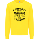 7th Wedding Anniversary 7 Year Funny Wife Mens Sweatshirt Jumper Yellow