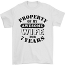 7th Wedding Anniversary 7 Year Funny Wife Mens T-Shirt 100% Cotton White