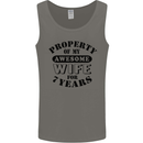 7th Wedding Anniversary 7 Year Funny Wife Mens Vest Tank Top Charcoal