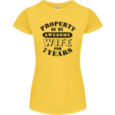 7th Wedding Anniversary 7 Year Funny Wife Womens Petite Cut T-Shirt Yellow