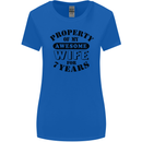 7th Wedding Anniversary 7 Year Funny Wife Womens Wider Cut T-Shirt Royal Blue