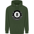 8-Ball Skull Pool Player 9-Ball Childrens Kids Hoodie Forest Green