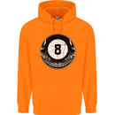 8-Ball Skull Pool Player 9-Ball Childrens Kids Hoodie Orange