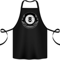 8-Ball Skull Pool Player 9-Ball Cotton Apron 100% Organic Black