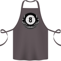 8-Ball Skull Pool Player 9-Ball Cotton Apron 100% Organic Dark Grey