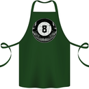 8-Ball Skull Pool Player 9-Ball Cotton Apron 100% Organic Forest Green