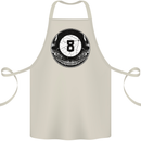 8-Ball Skull Pool Player 9-Ball Cotton Apron 100% Organic Natural