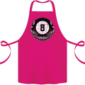 8-Ball Skull Pool Player 9-Ball Cotton Apron 100% Organic Pink