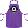 8-Ball Skull Pool Player 9-Ball Cotton Apron 100% Organic Purple
