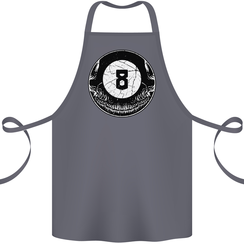 8-Ball Skull Pool Player 9-Ball Cotton Apron 100% Organic Steel