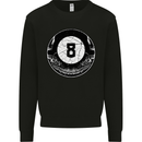 8-Ball Skull Pool Player 9-Ball Kids Sweatshirt Jumper Black