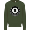 8-Ball Skull Pool Player 9-Ball Kids Sweatshirt Jumper Forest Green