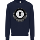 8-Ball Skull Pool Player 9-Ball Kids Sweatshirt Jumper Navy Blue