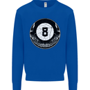 8-Ball Skull Pool Player 9-Ball Kids Sweatshirt Jumper Royal Blue