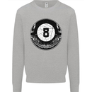 8-Ball Skull Pool Player 9-Ball Kids Sweatshirt Jumper Sports Grey