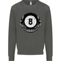 8-Ball Skull Pool Player 9-Ball Kids Sweatshirt Jumper Storm Grey