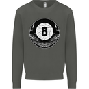 8-Ball Skull Pool Player 9-Ball Kids Sweatshirt Jumper Storm Grey