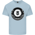 8-Ball Skull Pool Player 9-Ball Kids T-Shirt Childrens Light Blue