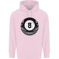 8-Ball Skull Pool Player 9-Ball Mens 80% Cotton Hoodie Light Pink