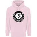 8-Ball Skull Pool Player 9-Ball Mens 80% Cotton Hoodie Light Pink