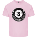 8-Ball Skull Pool Player 9-Ball Mens Cotton T-Shirt Tee Top Light Pink