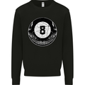 8-Ball Skull Pool Player 9-Ball Mens Sweatshirt Jumper Black