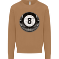 8-Ball Skull Pool Player 9-Ball Mens Sweatshirt Jumper Caramel Latte