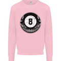 8-Ball Skull Pool Player 9-Ball Mens Sweatshirt Jumper Light Pink