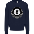 8-Ball Skull Pool Player 9-Ball Mens Sweatshirt Jumper Navy Blue