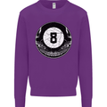 8-Ball Skull Pool Player 9-Ball Mens Sweatshirt Jumper Purple