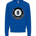 8-Ball Skull Pool Player 9-Ball Mens Sweatshirt Jumper Royal Blue