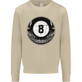 8-Ball Skull Pool Player 9-Ball Mens Sweatshirt Jumper Sand