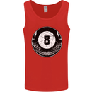 8-Ball Skull Pool Player 9-Ball Mens Vest Tank Top Red