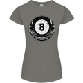 8-Ball Skull Pool Player 9-Ball Womens Petite Cut T-Shirt Charcoal