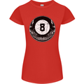 8-Ball Skull Pool Player 9-Ball Womens Petite Cut T-Shirt Red