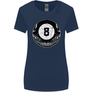 8-Ball Skull Pool Player 9-Ball Womens Wider Cut T-Shirt Navy Blue