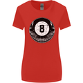 8-Ball Skull Pool Player 9-Ball Womens Wider Cut T-Shirt Red