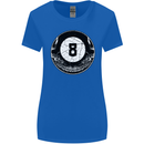 8-Ball Skull Pool Player 9-Ball Womens Wider Cut T-Shirt Royal Blue