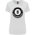 8-Ball Skull Pool Player 9-Ball Womens Wider Cut T-Shirt White