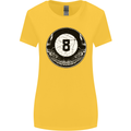 8-Ball Skull Pool Player 9-Ball Womens Wider Cut T-Shirt Yellow