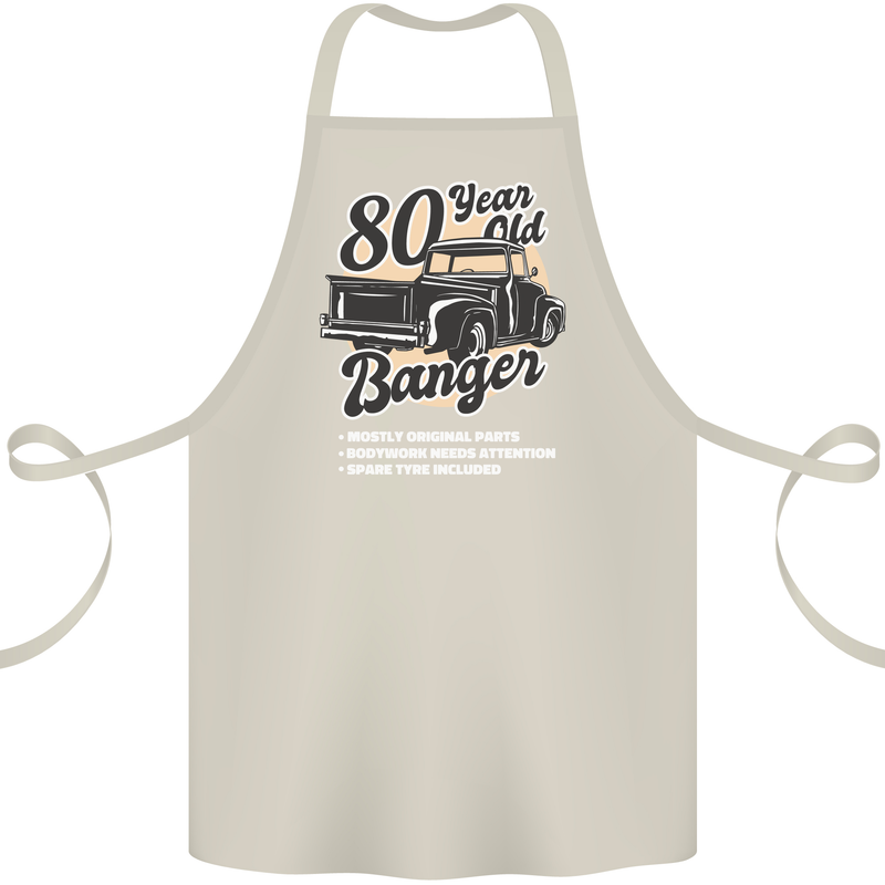 80 Year Old Banger Birthday 80th Year Old Cotton Apron 100% Organic Natural