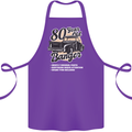 80 Year Old Banger Birthday 80th Year Old Cotton Apron 100% Organic Purple