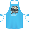 80 Year Old Banger Birthday 80th Year Old Cotton Apron 100% Organic Turquoise