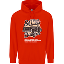 80 Year Old Banger Birthday 80th Year Old Mens 80% Cotton Hoodie Bright Red