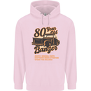 80 Year Old Banger Birthday 80th Year Old Mens 80% Cotton Hoodie Light Pink