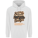 80 Year Old Banger Birthday 80th Year Old Mens 80% Cotton Hoodie White